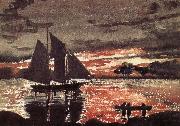 Winslow Homer, Fiery red sunset scene